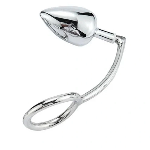 Cock Ring Stainless Anal Set Steel with DiscreetChoice 4663 Hook 0327